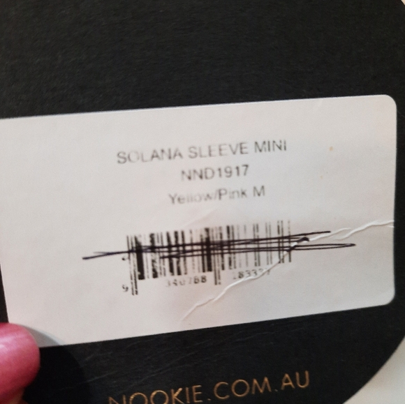 NWT Nookie Pink and Yellow Floral MINI Dress MED - Picture 5 of 10